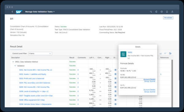 SAP S/4HANA Financeの操作画面